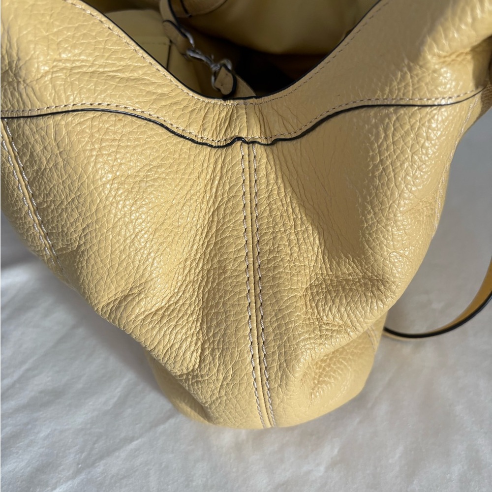 Coach Soft Yellow Leather Shoulder Bag - Picture 10 of 16